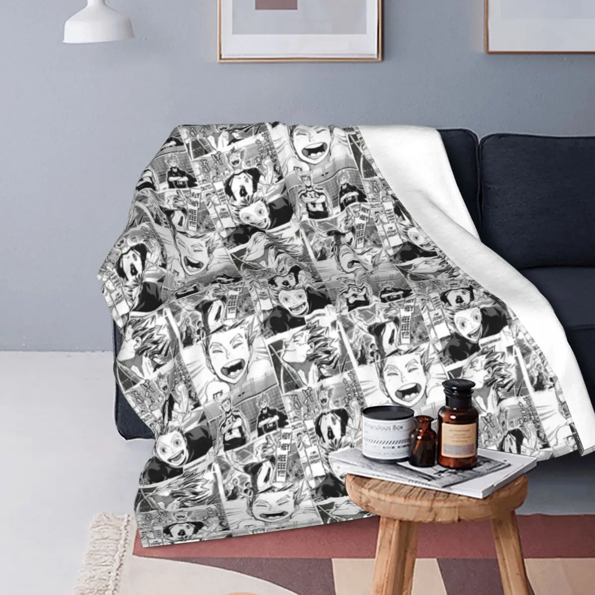 

Bokuto Haikyuu Blankets Japanese Anime Volleyball Plush Funny Soft Throw Blankets for Home Textile Decor