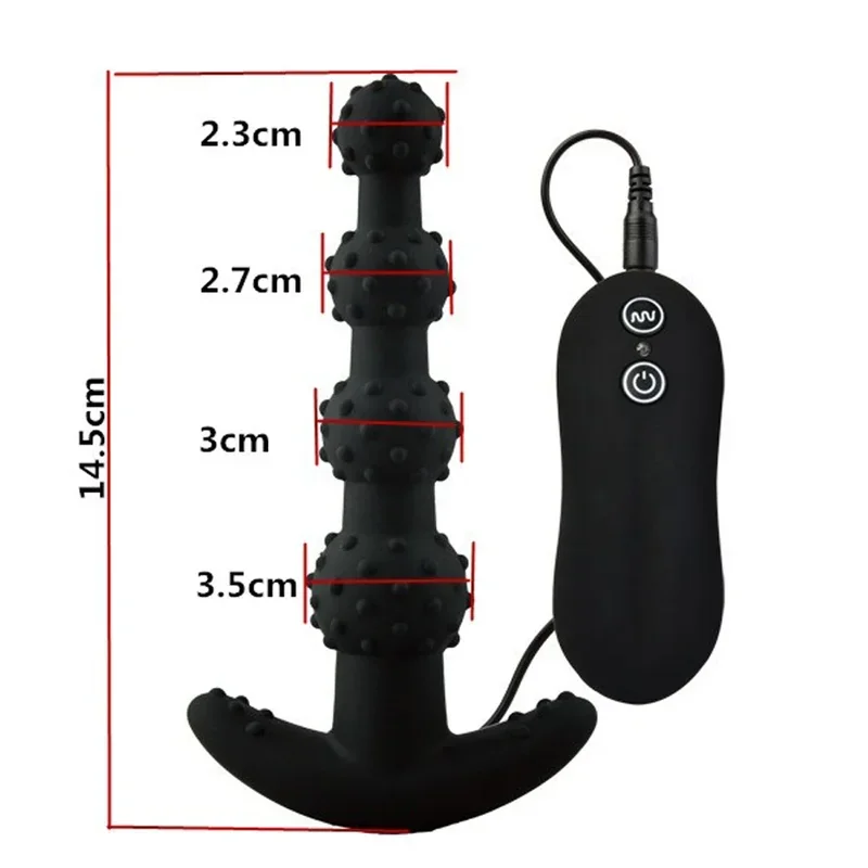 Анальная пробка с 4 шариками вибратор 10 режимами анальные игрушки для мужчин и