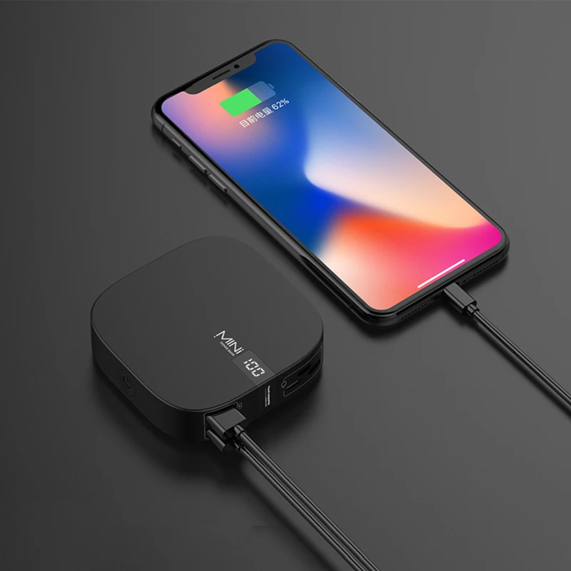 

2022.Top Sell 10000mAh Portable Mini Power Bank 3input Double USB Output Powerbank External Battery Phone Charger For Mobile