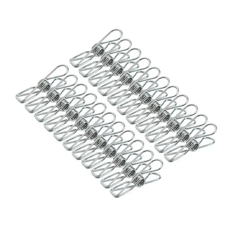 

Multipurpose Stainless Steel Clips Sealing Clip Plugs Laundry Clothes Pins Pegs Holders Clothing Clamps Household Tool