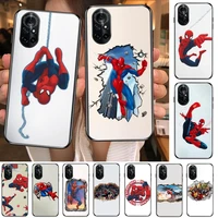 spiderman comic boy child clear phone case for huawei honor 20 10 9 8a 7 5t x pro lite 5g black etui coque hoesjes comic fash
