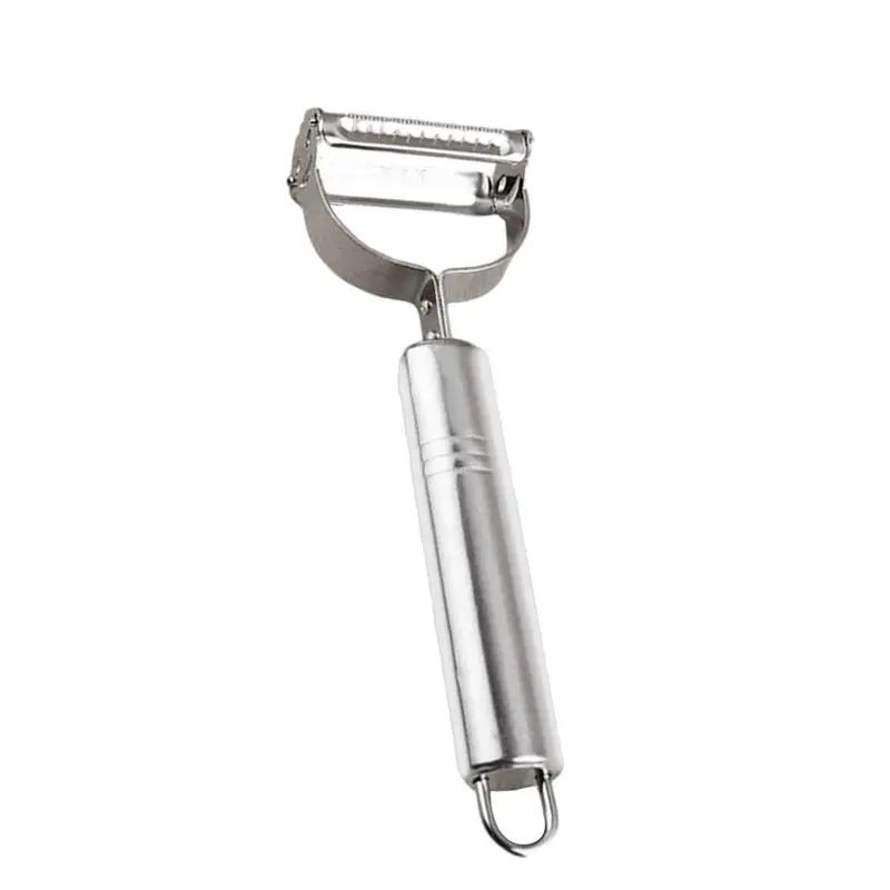 Овощечистка из нержавеющей стали, многофункциональный инструмент для чистки овощей, инструмент для чистки фруктов из нержавеющей стали с ручкой