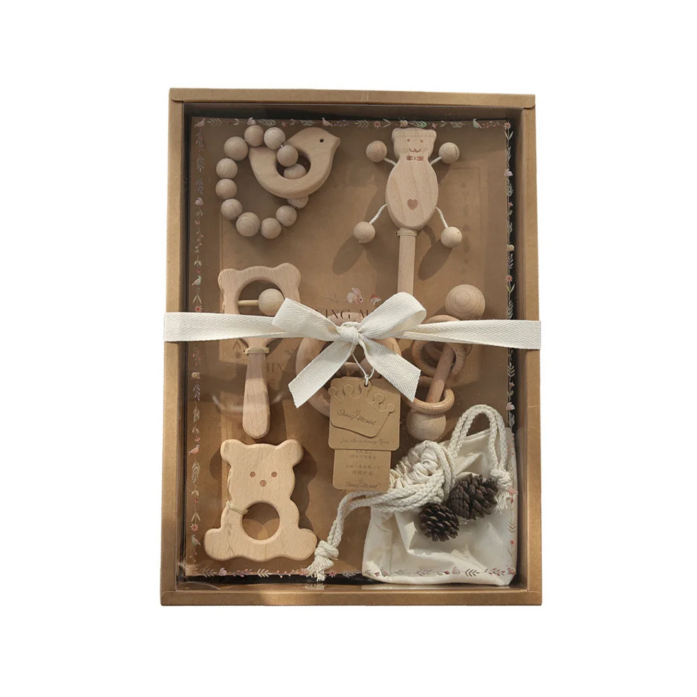 

6pcs Baby Wood Toys Baby Hand Grip Toys Baby Early Educational Plaything