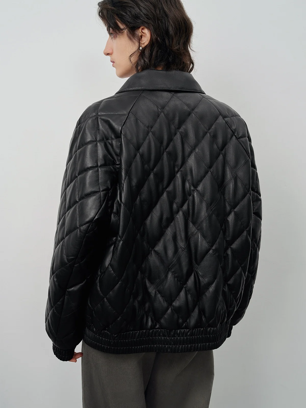 Sinbos Frost Grid импортное пальто из овчины женская куртка в клетку 2024 осенне-зимняя