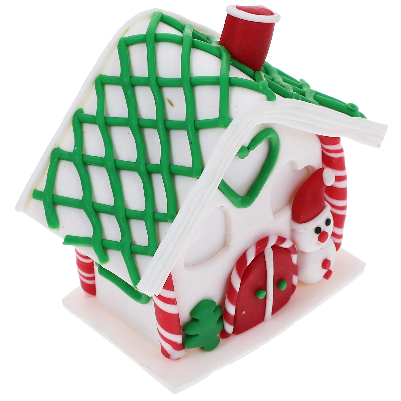 

Decor Christmas Gingerbread House Xmas Luminous Village Cartoon Table Xmas House Polymer Clay Ornament