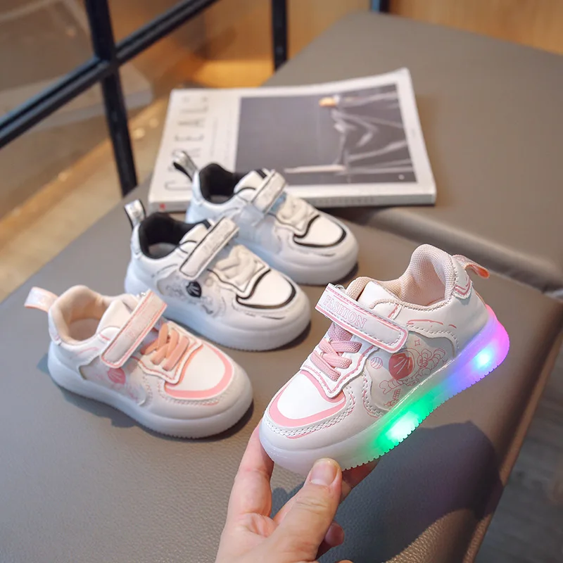 

Children Led Shoes Boys Girls Light Zapatillas Cartoon Glowing Shoes Fashion Casual Baby Toddler Sport Running Kids Sneakers