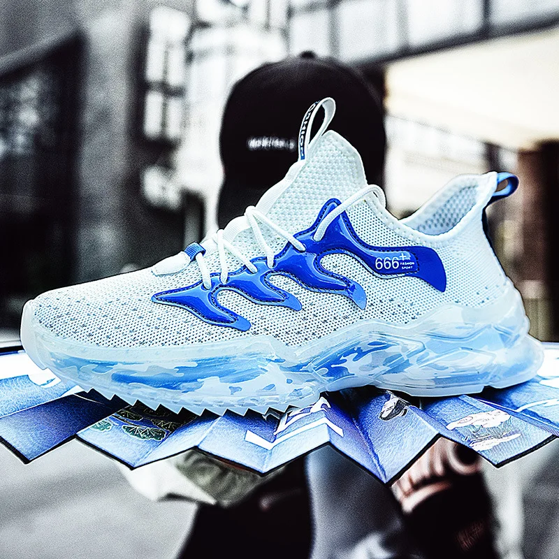 

Men's Fashion Sports Shoes New Fly Weaving Mesh Breathable Sneakers Lightweight Running Shoes Hard-Wearing Stable Casual Shoes