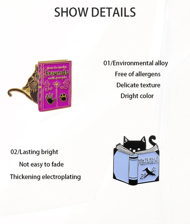 Значок на лацкан для сумки одежды значок чтения с животными подарок детей друзей