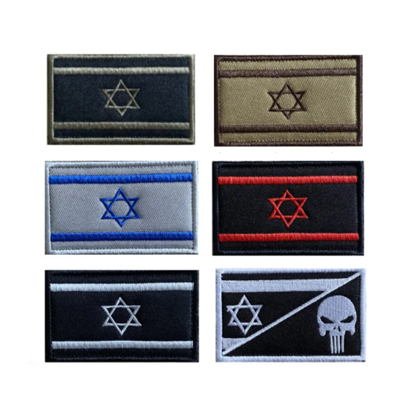 

Israeli National Flag Patch Embroideried Patches Military Tactical Morale Uniform Badge Clothing Armband Backpack Accessories