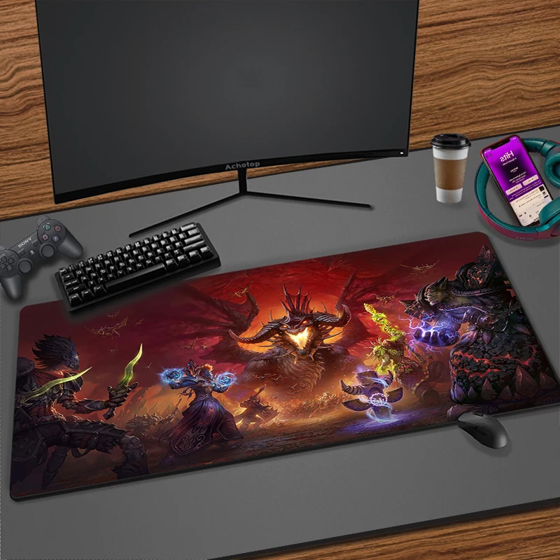 

Большой игровой коврик для мыши World of Warcraft, игровые аксессуары, HD печать, компьютерная клавиатура, коврик для мыши XXL, ПК, игровой ноутбук, Нас...