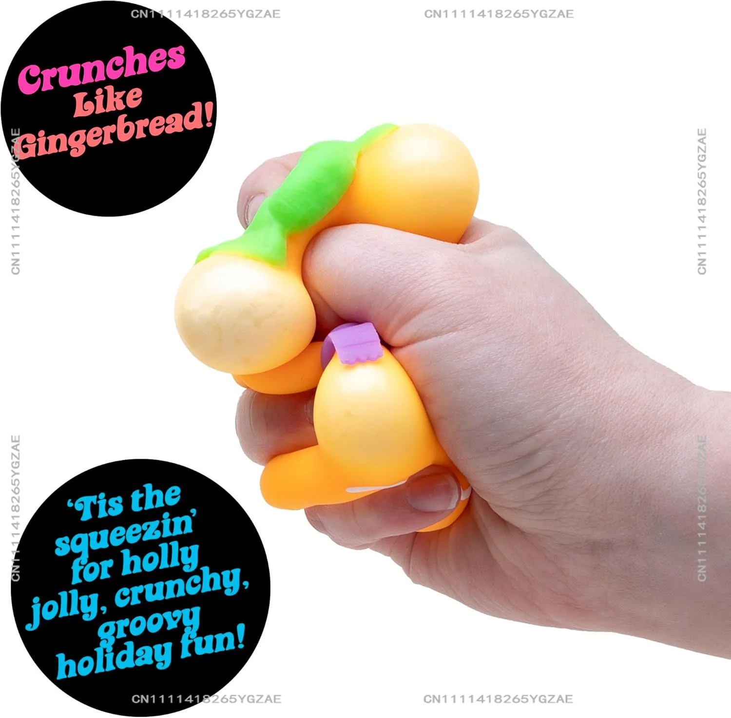 Фото Nee Doh Squeeze Groovy The Glowman - светится в темноте! Измельчает пыль, как снег, 1 цвет, выбранный случайным образом №4