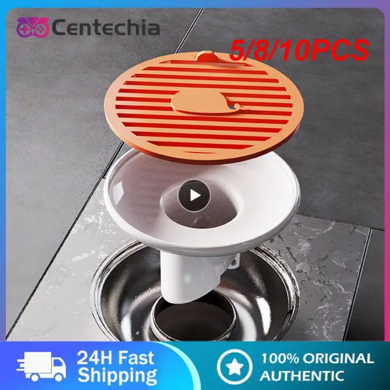 

5/8/10PCS Anti-insect Silicone Stopper Bathroom Sewer Floor Drain Deodorant Floor Drain Cover Insectproof