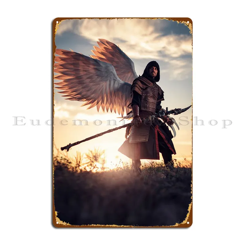 

Металлический плакат Ангел апокалипсиса, персонализированная гаражная пещера, железный клуб, жестяной плакат