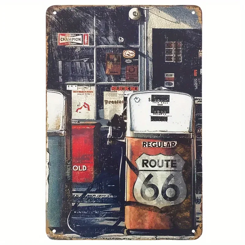 

Металлическая вывеска "Vintage Motor Auto Gas Oil"