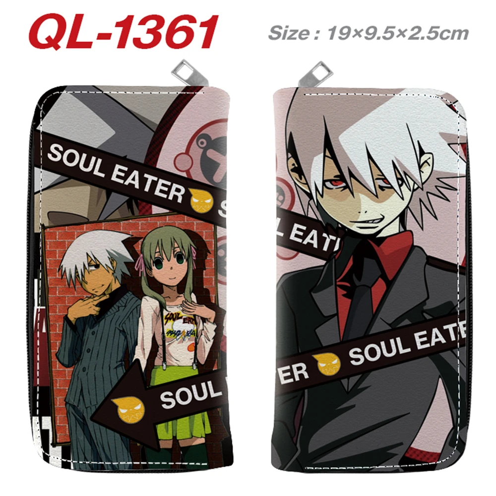 Длинный кожаный кошелек с рисунком аниме Soul Eater держатели для кредитных карт