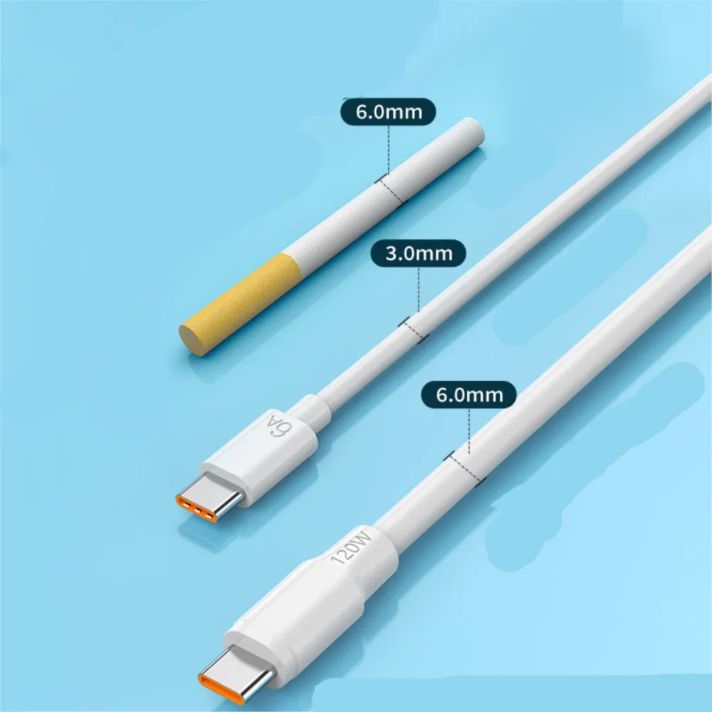 YOCPONO Compatible 120W high-power data cable Android Type-C phone 6A Bold super flash charging cable