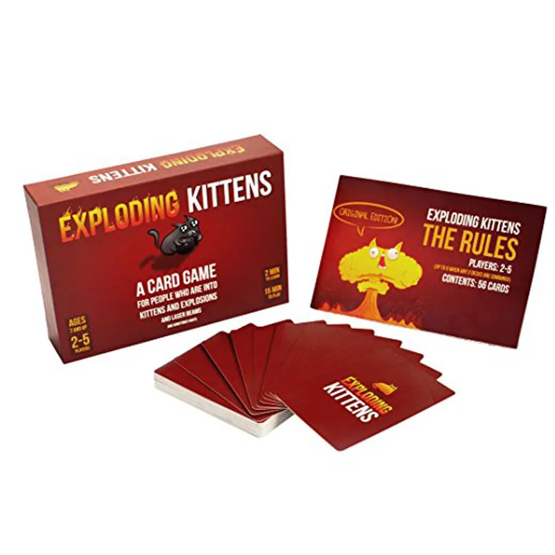 Карточная игра Exploding Kittens оригинальные котята NSFW Streaking лающая медведи детская