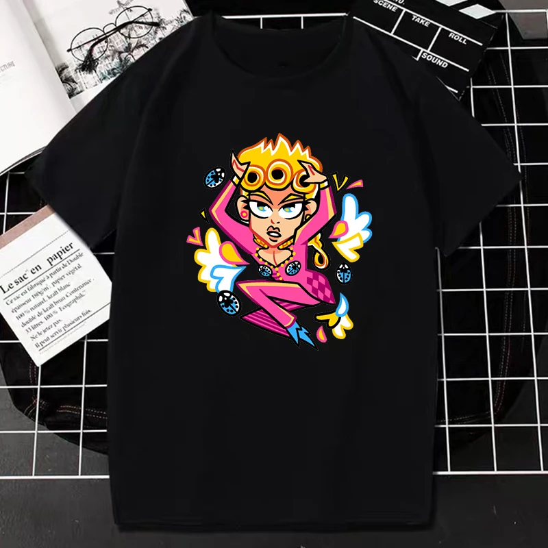 Футболка в стиле аниме невероятные приключения Джоджо японская с принтом манги