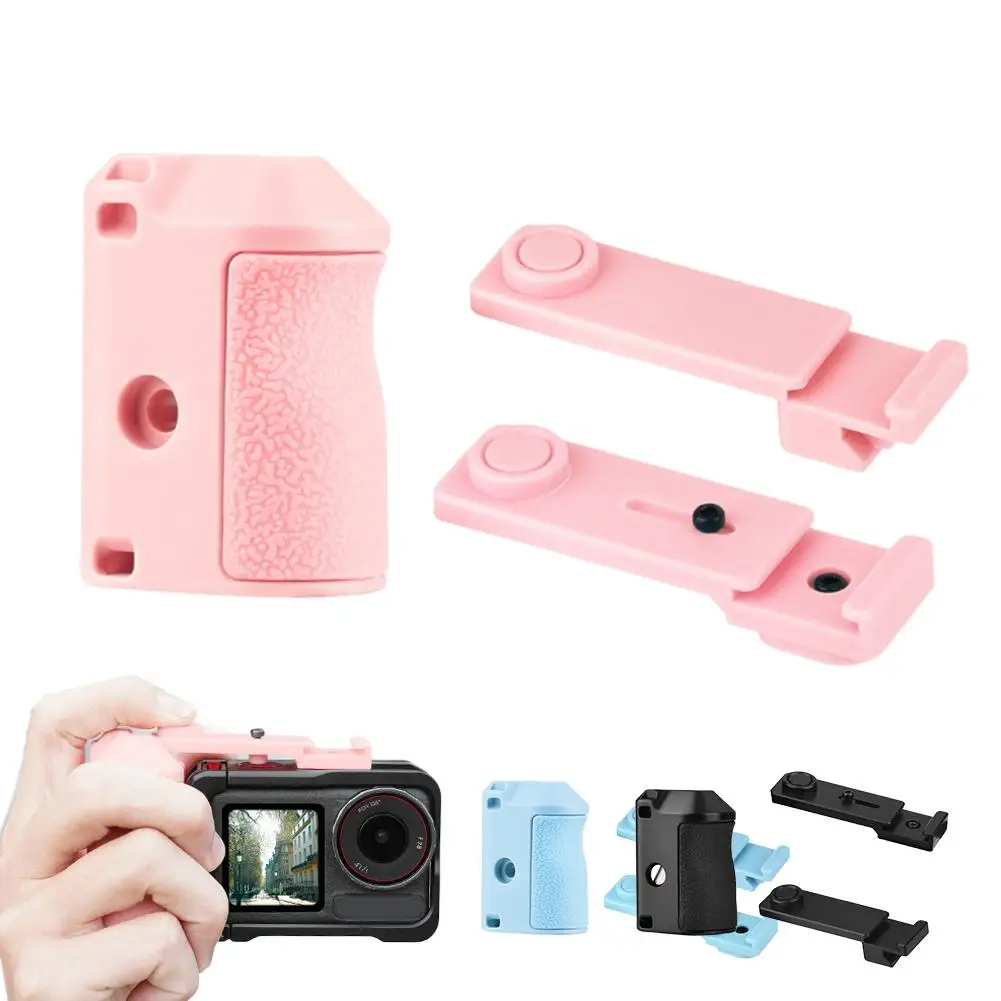 Фото Ручка для экшн-камеры DJI Action 3/4/5 PRO, ручка из АБС-пластика, уличная фотография, необходимый аксессуар, черный, синий, розовый №5