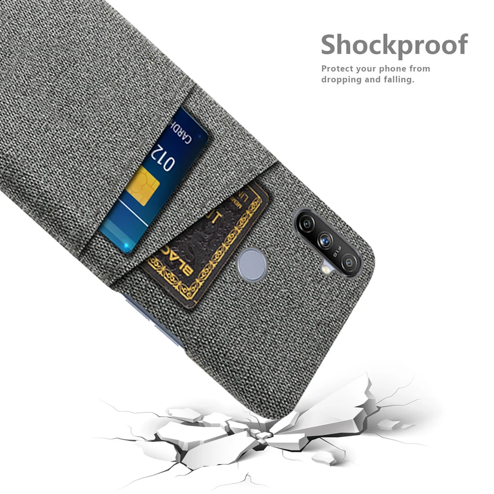 

For Realme C3 (3 cameras) Coque Skin Fundas For OPPO Realme C3(3 cameras) Case 6.5" Luxury Fabric Dual Card Phone Cover