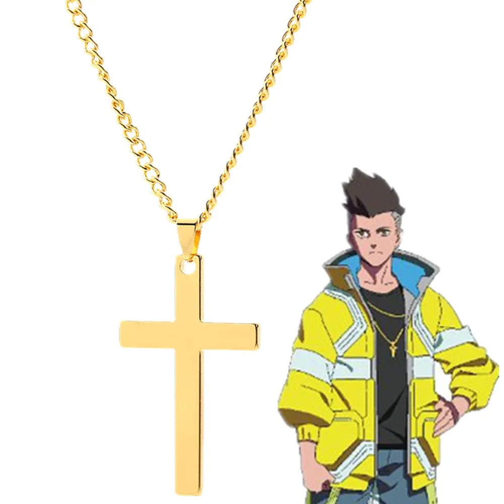 

Ожерелье с крестом Дэвида Мартинеза из аниме «киберпанк: Edgerunners», косплей-опора, унисекс подвеска-чокер, модные ювелирные изделия, аксессуар...