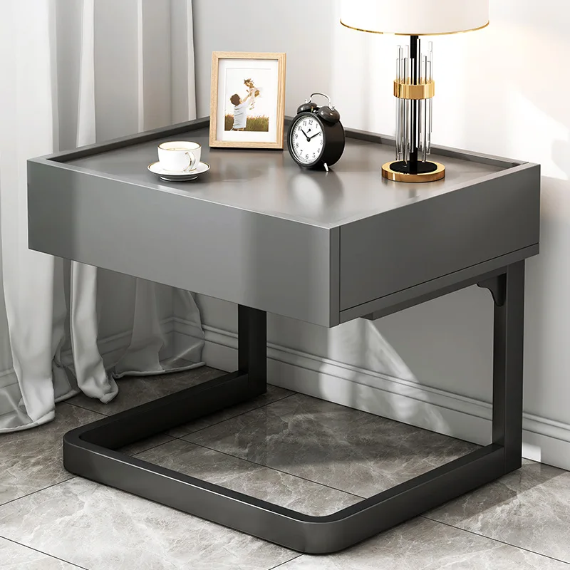 

Modern Bedside Table Drawer Design Bedside Cabinet Widened Countertop Bedroom Furniture Stable Load-bearing Storage Cabinet
