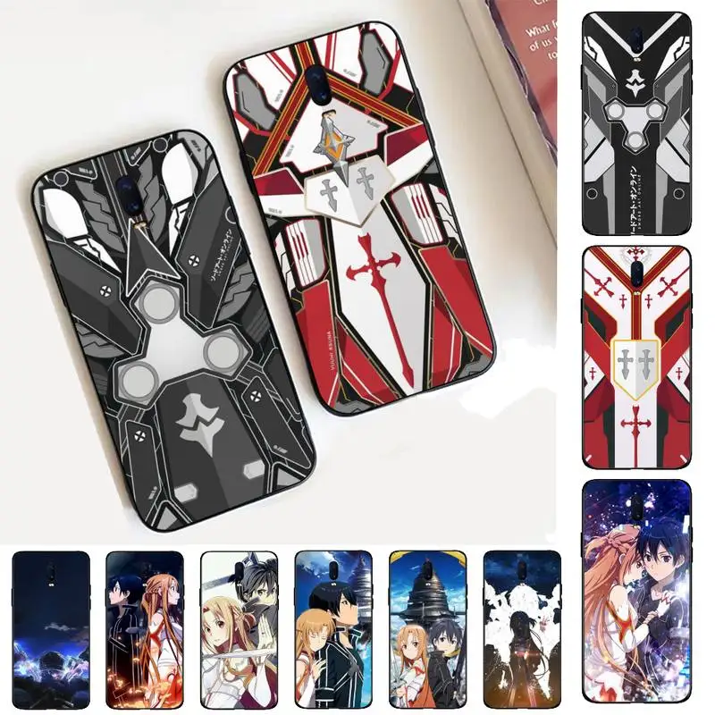 

FHNBLJ Sword Art Online Kirito And Asuna Phone Case for Vivo Y91C Y11 17 19 17 67 81 Oppo A9 2020 Realme c3
