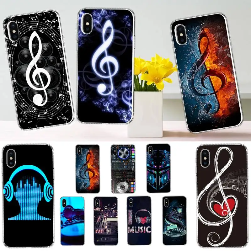 

ddj dj music Phone Case Transparent soft For iphone 12 11 13 7 8 6 s plus x xs xr pro max mini