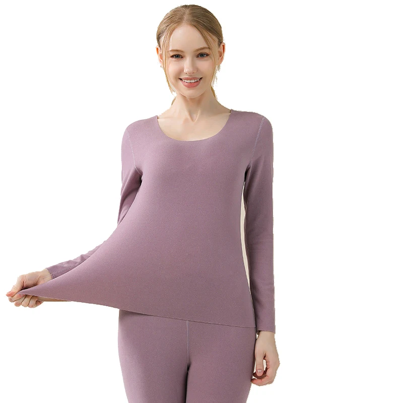 Women Thermal Underwear Suit Seamless Soft Delicate Long Johns Set Men Inner Wear Set Sexy Winter Warm Long Underwear