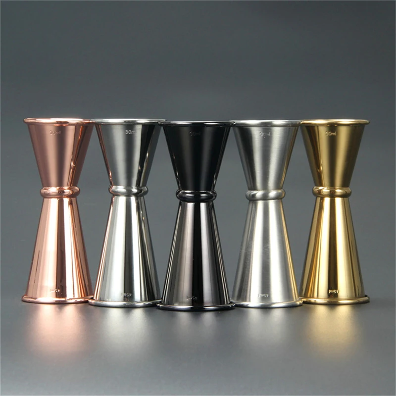 Измерительная чашка для коктейлей Cocktail Bar Jigger Design из японской нержавеющей стали с двойным объемом для духовых напитков 1 унция / 2 унции, аксессуары для бармена.