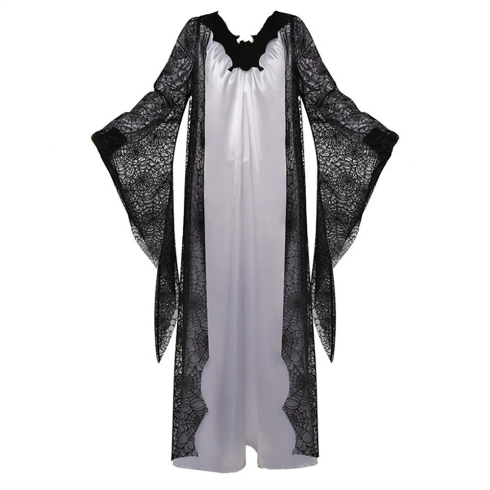 

2023 Moive Munsters девочка Лилия Косплей Костюм Хэллоуин Карнавал сексуальное прозрачное кружевное платье наряд для женщин Ночной халат