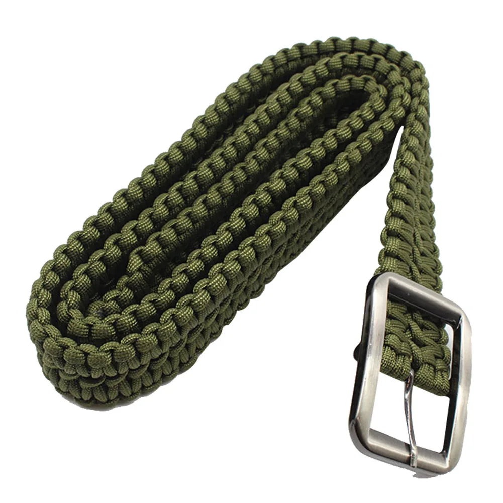 

Tactical Waist Belt Survival Woven Belt Rope Hand Made Tactical Military Bracelet Outdoor Accessories Camping Hiking