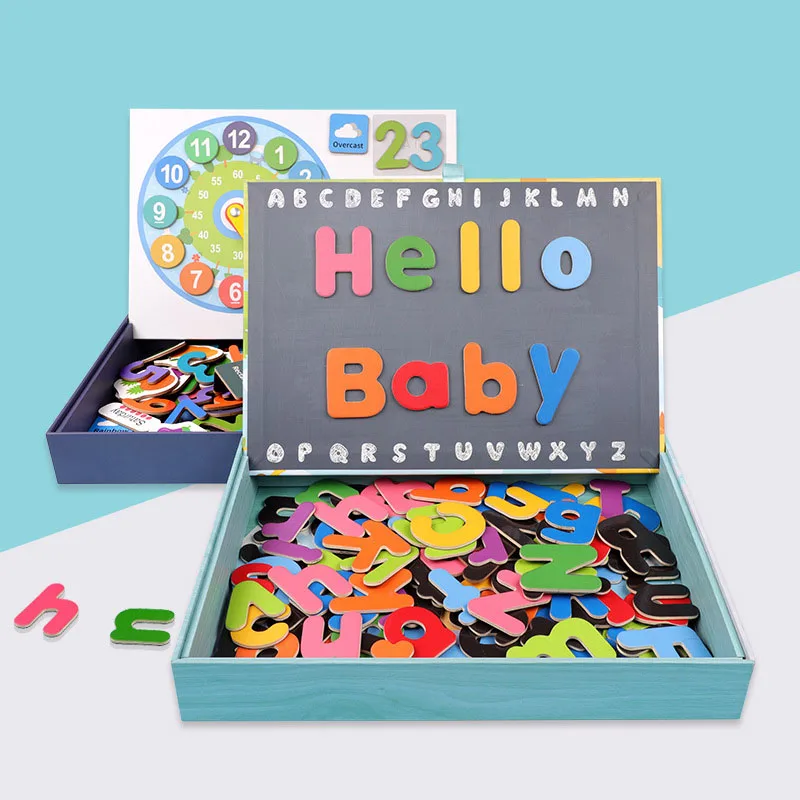 

Early Learning Digital Alphabet Learning Box Magnetic Cognitive Jigsaw Matching English Paper Card Educational Baby Toys Gifts