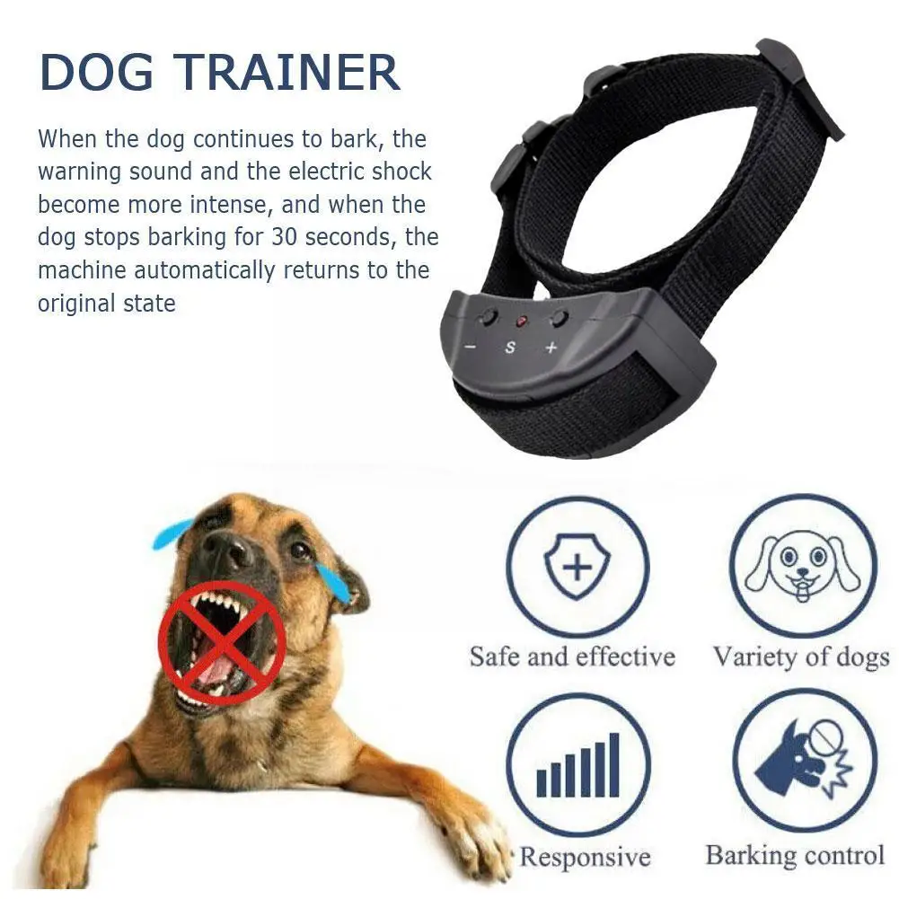 

Pet Dog Training Collar Anti Bark No Bow Automatic Aboiement Shock Perro Tone Anti Device Collier Adiestramiento O0F8