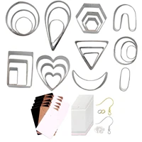 clay earring cutters 24pcs clay cutters kit %c2%a010 shapes cookie cutters set mini geometric shapes moon heart square shape cutters
