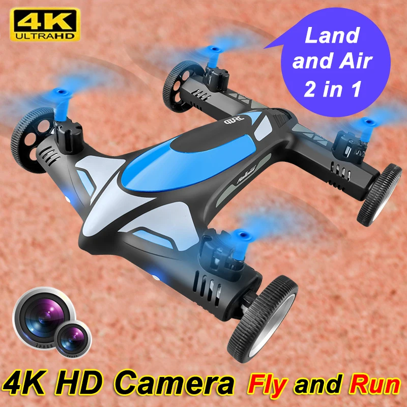 Mini UAV Drone RC Car Land and Air 2in1 4K HD  Camera  Professional Quadcopter WiFi Fpv Foldable RC Plane Helicopter Toys Gifts