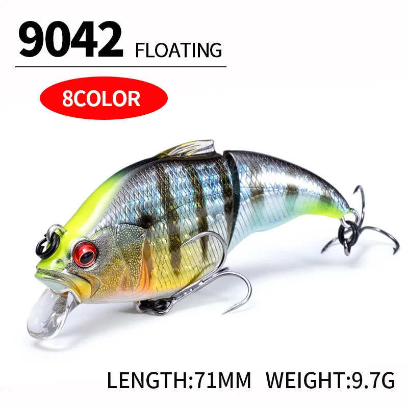 

9.7g 70mm Floating Fishing Lure Crankbait Artificial Hard Bait Joint VIB Vibration Wobblers trout Bass Fishing Swimbait