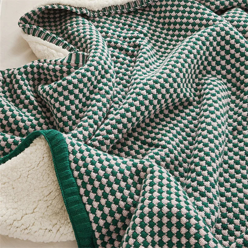 

Double Nordic Thick Warm Fleece Cashmere Winter Sofa Cover Nap Blanket