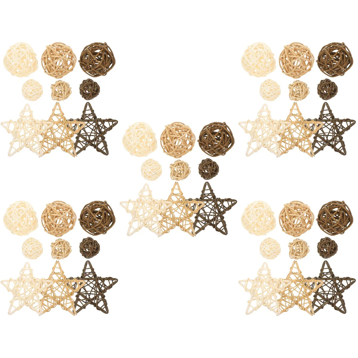 

45 Pcs Decorative Imitation Rattan Balls Multi-functional DIY Vase Bowl Filler Ornaments Aroma Diffuser Balls