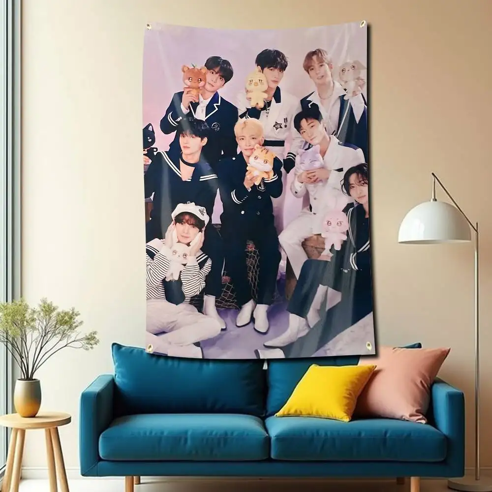 Флаг-гобеленбаннер с изображением K-POP группы A-ATEEZ для спальни, гостиной, отдыха на природе, кемпинга, с возможностью индивидуального заказа. (art.: 3920dccc58bd6) - 3920dccc58bd6