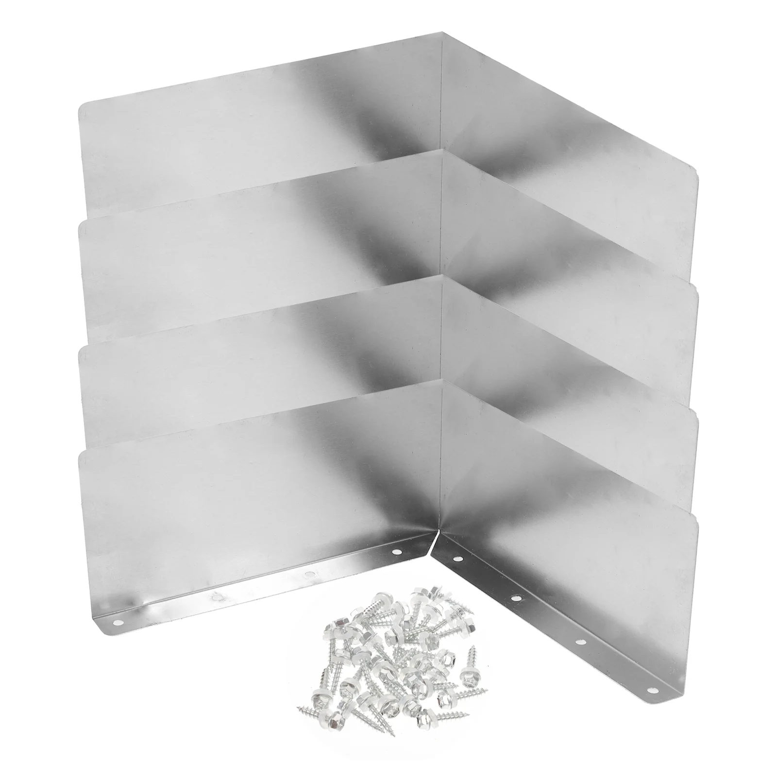 

4 Pcs Gutter Parts Rain Diverter Roof Drain Splash Guard Aluminum Shingles Roofing Guards Downspout