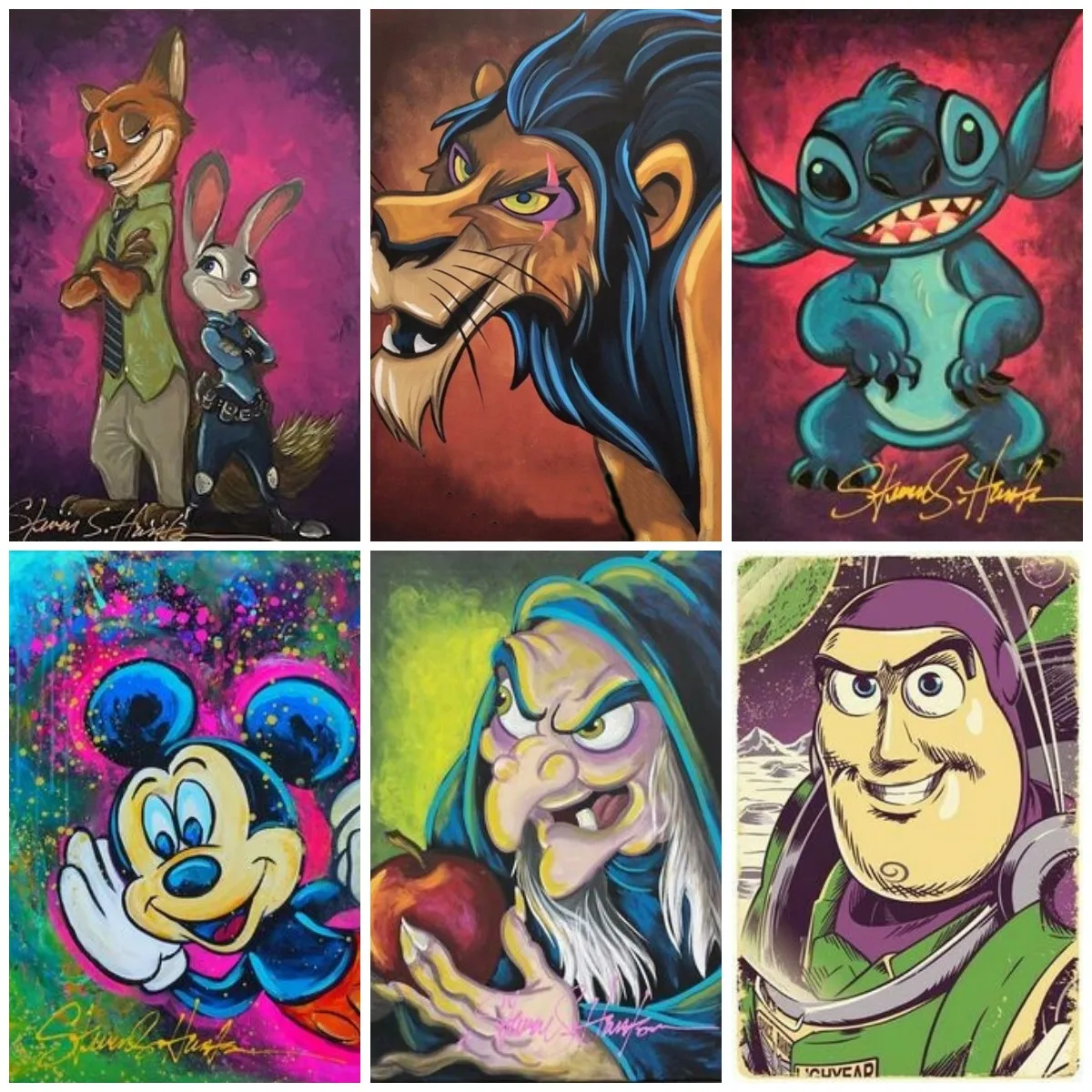 

Disney Mickey The Lion King Stitch Diamond Painting Cartoon Pattern Mosaic Diamond Embroidery Home Wall Decoration Gift