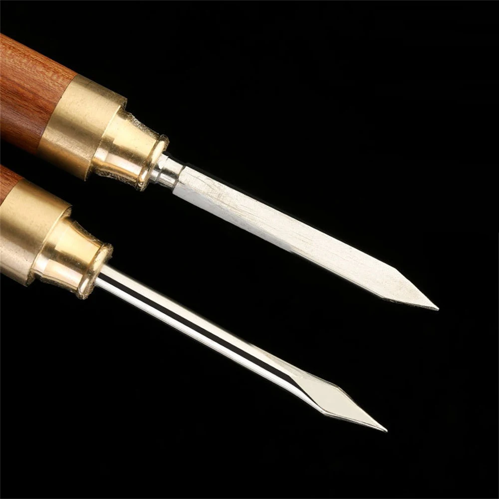 

Rosewood Tea Knife Sandalwood Small Ebony Tea Set Accessories Stainless Steel Flat Needle Handmade Tea Needle Black