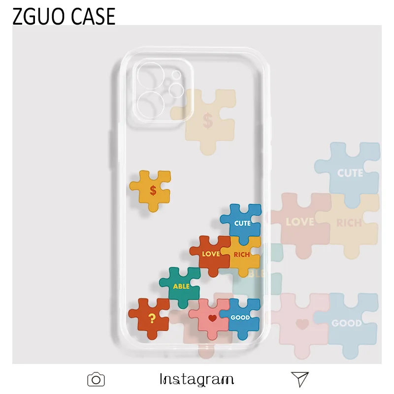 

Paint Brush Soft Phone Case Silicone for Iphone 11 12 13 Pro Mini X Xr Xs Max Se2 7 8 Plus Transparent Camera Protection Cover