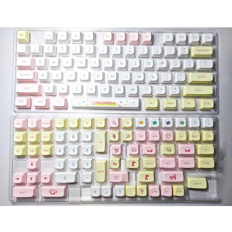 

K0AC PBT Dye-Sub Keycaps 146pcs XDA Macaron Keycap for Game Mechanical Keypad