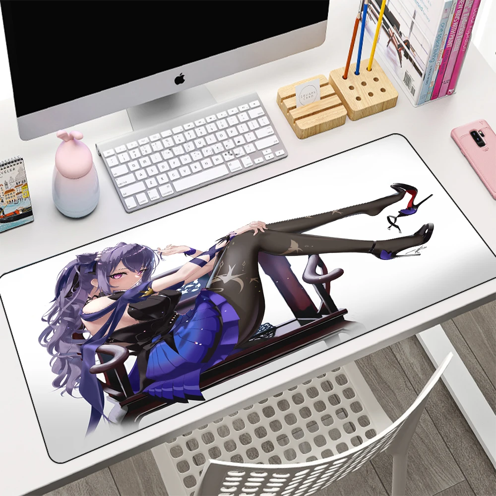 Mouse Pads Computer Pad Mousepad Cute Kawaii Gaming Accessories Carpet Gamer Varmilo Anime Genshin Impact Table Mat Desk Xxl