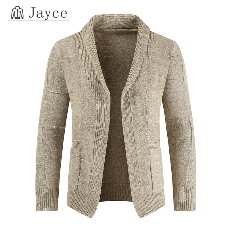 

2023 Men's Autumn and Winter New Style Personalized Casual Polo Sweater Pure Color Simple Fashion Cardigan Casual Knitwear Full