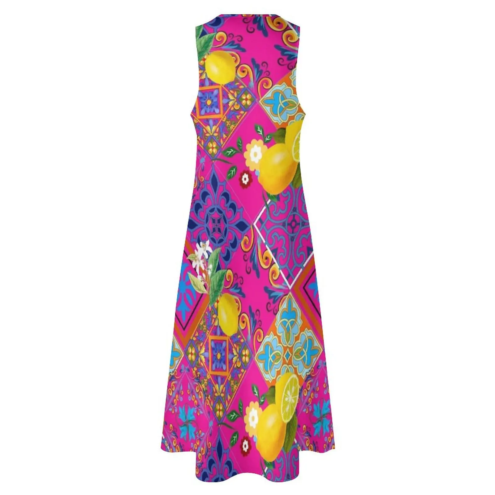 Плитка мозаика азуледжо ковдра Португальская majolica лимоны цитрусовые. Длинное