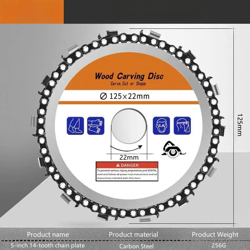 4/4,5/5 дюймов 22-зубчатая угловая шлифовальная машина, специальный цепной диск, резьба по дереву, цепная пила, диск, угловая шлифовка, долбежное лезвие, инструмент