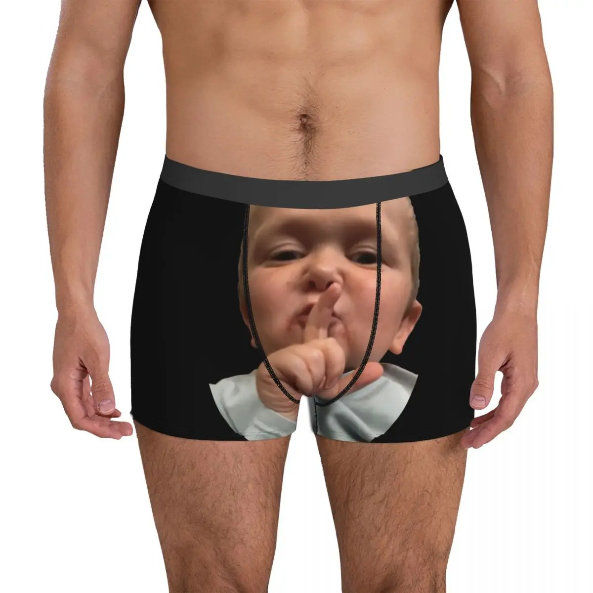 

Нижнее белье Hasbulla Hush Don't Talk Mini Khabib Meme Pouch, высококачественные трусы-боксеры с принтом в багажнике, сексуальные трусы, Размер 2XL